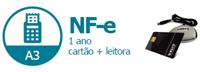 NFE|NFCE A3 DE 1 ANO EM CARTÃO + LEITORA