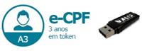 E-CPF A3 DE 3 ANOS EM TOKEN
