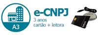 E-CNPJ A3 DE 3 ANOS EM CARTÃO + LEITORA