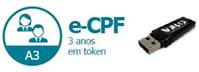E-CPF A3 DE 3 ANOS EM TOKEN COM NIS/PIS/PASEP/NIT