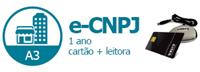 E-CNPJ A3 DE 1 ANO EM CARTÃO + LEITORA