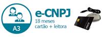 E-CNPJ A3 DE 1,5 ANO EM CARTÃO + LEITORA PARA ME/EPP/MEI