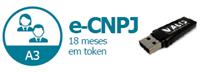 E-CNPJ A3 DE 1,5 ANO EM TOKEN PARA ME/EPP/MEI