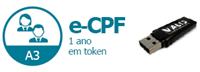 E-CPF A3 DE 1 ANO EM TOKEN COM NIS/PIS/PASEP/NIT
